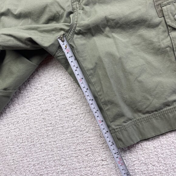 Y2K Tommy Hilfiger TH Cargo Shorts Military Green Tech Pockets Utility Men Sz 33 - Picture 11 of 16
